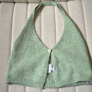 Princess Polly Green Sweater Cropped Vest